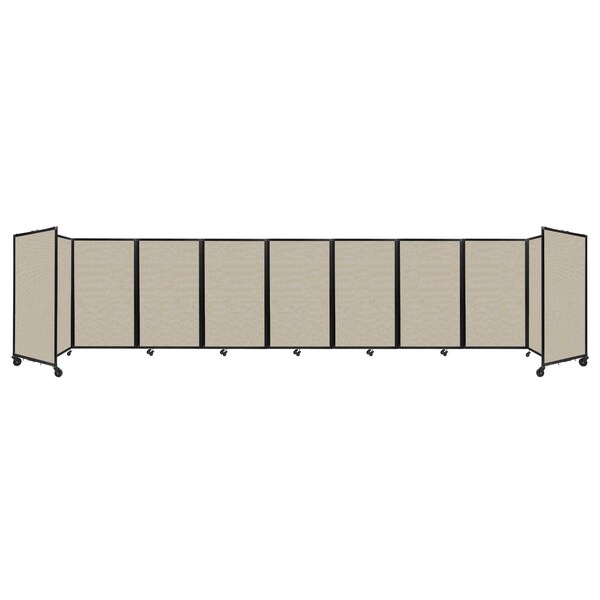 Room Divider 360 Folding Portable Partition 25' x 5' Sand Fabric